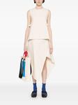 Plan C юбка миди со вставками, нейтральный - фото 2