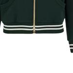 Куртка женская Celine на молнии, зеленый / белый - фото 5