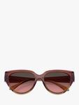 Солнцезащитные очки Cat's Eye MK2241 Michael Kors, Pink/Pink Gradient - фото 5