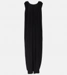 Длинное платье из плиссированного шелка Fforme, черный - фото