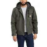 Куртка Carhartt Relaxed Fit Washed Duck Sherpa-Lined Utility, зеленый - фото
