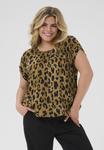 Блуза Kaffe Curve AMI STANLEY, Brown Leopard Print/Brown - фото