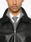 Кожаная куртка на молнии SANDRO, черный - фото 5