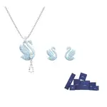 Swarovski Лебедь кристалл ожерелье женское голубое - фото