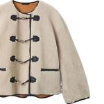 Тедди Тотême дублёное пальто на застёжке-кнопке, экрю - фото 7