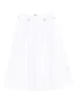 Хлопковая юбка А-силуэта Medeea, белый - фото