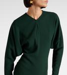 Платье миди с драпировкой Victoria Beckham, Seaweed - фото 4