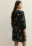 Мини-Платье с растительным принтом New Look, Black Pattern - фото 2