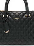 Стеганая сумка-тоут DKNY, черный - фото 4