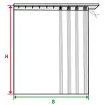 Штора Mara с присборенной лентой, 1 шт. Wirth, белый - фото 10