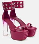 Минималистичные кожаные сандалии на платформе Rick Owens - фото