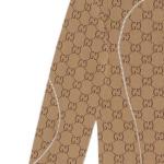 Платье с длинными рукавами женское бежевое Gucci - фото 4