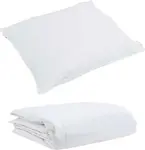 Летнее одеяло с подушкой, 2 шт., белое пуховое перо vidaXL - фото