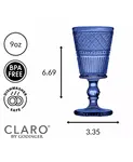 Бокалы Claro - 9 унций, набор из 4 шт. Godinger, blue - фото 3