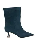 Металлические ботильоны на каблуке Alma En Pena, синий - фото