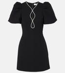 Мини-платье Estella из крепа с декором Rebecca Vallance, черный - фото