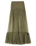 Юбка макси Saint Laurent, зеленый - фото