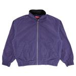 Куртка Supreme Leather Collar Utility Jacket, Blue Plaid - фото