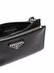 Кошелек на молнии с логотипом Prada, черный - фото 3