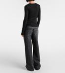 Бинированный ребристый джерси топ Citizens of Humanity, черный - фото 3