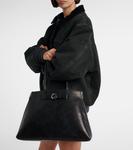 Сумка-тоут из кожи с декором Swipe Coperni, Black - фото 6