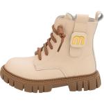 Детские кожаные сапоги Kids Budding, Ecru - фото