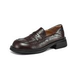 DAPHNE Женские лоферы черно-коричневые - фото