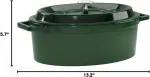 Овальная чугунная кокотница Staub, 3,2 л, 27 см, зеленый базилик - фото 4