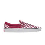 Шлепанцы Vans Classic Slip-On Checkerboard - Rhododendron Red, красный - фото