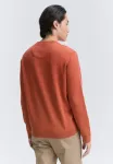 Простой джемпер с круглым вырезом Tom Tailor, Rust Red Melange - фото 3