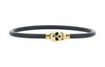 Браслет на шнурке с черепом Alexander McQueen, черный - фото 2