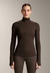Топ OYSHO THERMAL BASE LAYER RIB, Brown - фото