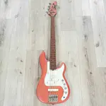 McGrath Guitars Бас McGrath Thunderhorse IV, гриф из клена Roasted Flame, датчики EMG, персиковый - фото 3