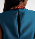 Мини-платье с бисером Alémais, зеленый - фото 5