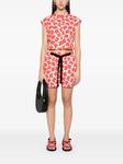 MSGM шорты с цветочным принтом, красный - фото 2