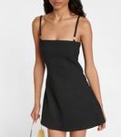 Мини-платье-трансформер из твила А-силуэта Coperni, черный - фото 5