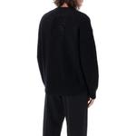 Ребристый вязаный джемпер с круглым вырезом Marine Serre, черный - фото 3