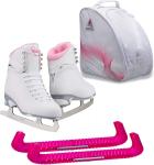 Фигурные коньки Jackson Ultima Finesse JS180 / JS181 / JS184 для женщин и девочек в комплекте с защитой Guardog, сумка для коньков Jackson JL350 - улучшенная версия, только что выпущена в 2020 году., Blue - фото