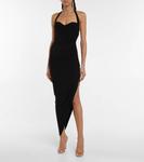 Платье миди Cayla с вырезом халтер и сборками NORMA KAMALI, черный - фото 2