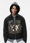 Куртка PULL&BEAR Bomber Jacket, Black - фото