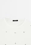 Футболка с принтом WITH EYELETS Massimo Dutti, белый - фото 9