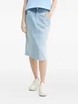 Джинсовая юбка миди Iceberg, синий - фото