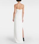 Украшенное платье из крепового джерси David Koma, белый - фото 3