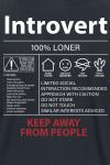 Футболка Sprüche Introvert, черный - фото 2