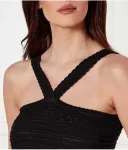 Топ cropped fit Twin-Set, черный - фото 4