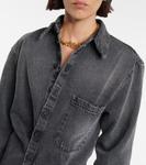 Джинсовая рубашка-мини-платье Off-White, черный - фото 4