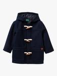 Детское пальто-дутка с капюшоном Benetton, Navy - фото