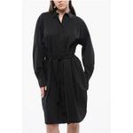 Платье-рубашка с длинными рукавами и поясом Woolrich, черный - фото 4