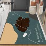 Budis Ковер 140х160 см для прихожей, водонепроницаемый, нескользящий, с рисунком Seaweed Pattern 06 - фото