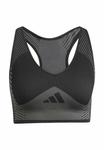 Бюстгальтер Adidas Performance AEROKNIT LIGHT SUPPORT, Black Grey Six/Black - фото 5